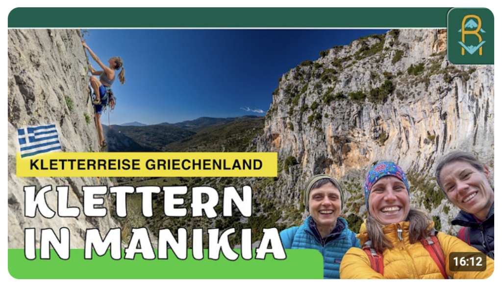 Übersichtsbild mit Frauen Kletterreise Manikia in Griechenland